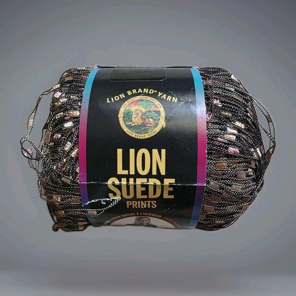 Suede Lion Brand Yarn Waterlilies Stained Glass Lacy Ribbon Ladder Knit NEW
